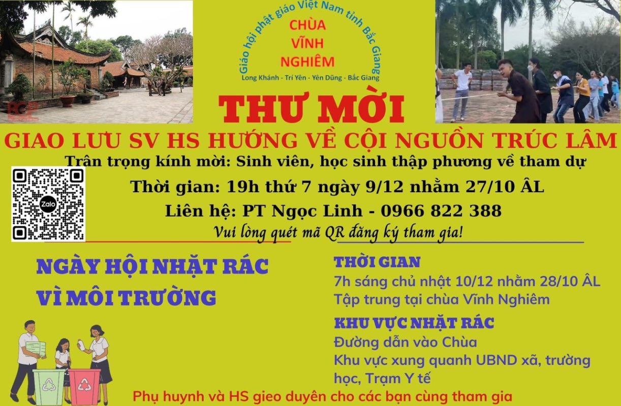 Thông báo Gala giao lưu học sinh, sinh viên hướng về cội nguồn Trúc Lâm