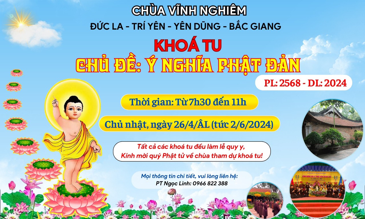 Khóa Tu Đạo Đức Mùa Hè Chùa Vĩnh Nghiêm