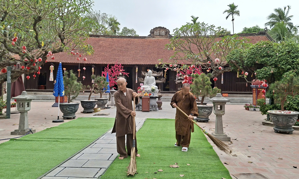 Chùa Vĩnh Nghiêm: Chung tay làm đẹp di tích, giữ gìn cảnh quan
